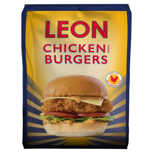 LEON Chicken Thigh Burgers 460g - gallery image 1
