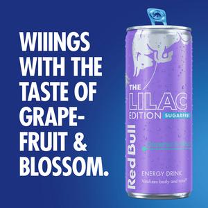 Red Bull Energy Drink Sugar Free Grapefruit & Blossom, Lilac Edition 4 x 250ml - gallery image 2