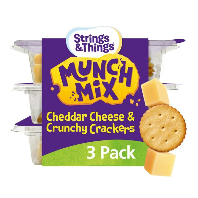 Strings & Things Munch Mix Cheddar Cheese & Crunchy Crackers 90g - gallery image 1