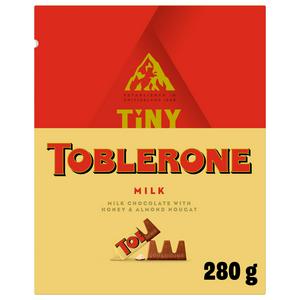 Toblerone 280g Milk Chocolate with Honey and Nougat Tinies Carton Gifting Box
