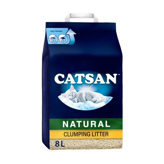 Catsan Natural 100% Biodegradable Clumping Odour Control Cat Litter 8L - gallery image 1