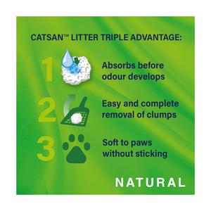 Catsan Natural 100% Biodegradable Clumping Odour Control Cat Litter 8L - gallery image 2