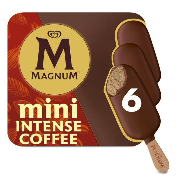 Magnum 6 x 55ml Mini Collection Intense Coffee Ice Cream Sticks - gallery image 1