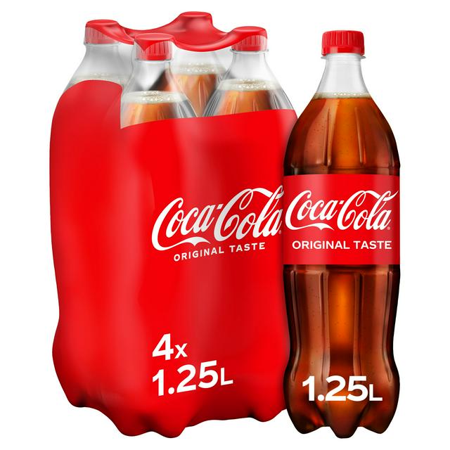 Coca-Cola Original Taste 4 x 1.25L | Sainsbury's
