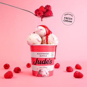 Jude's Raspberry Ripple Ice Cream 460ml - gallery image 3