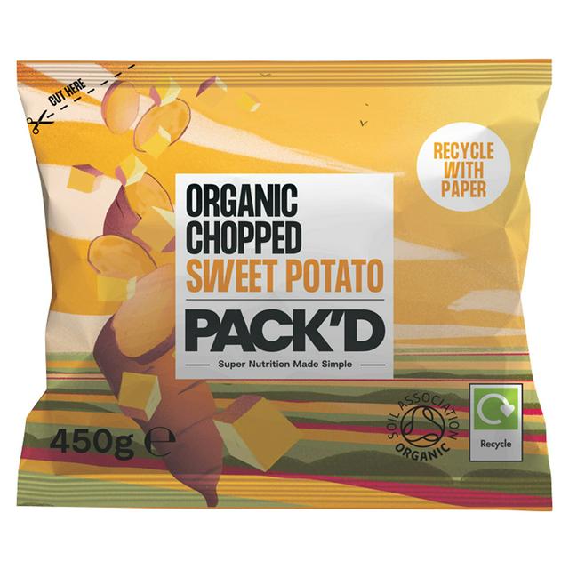 Pack'd Organic Chopped Sweet Potato 450g