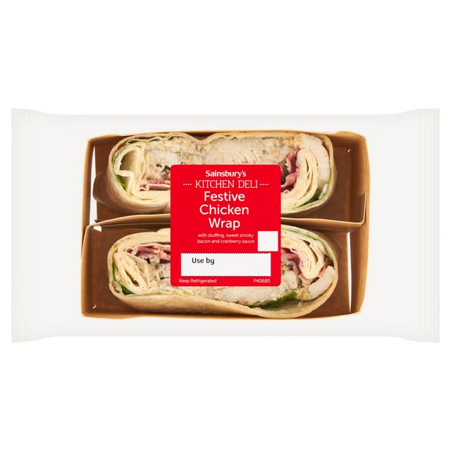 Sainsbury's Kitchen Deli Festive Chicken Wrap - gallery image 1