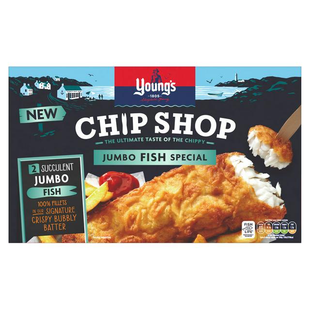 Young's Chip Shop Succulent Jumbo Fish x2 480g - gallery image 1