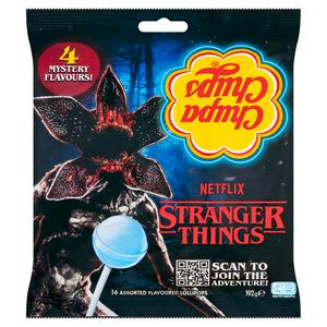 Chupa Chups 16 x Netflix Stranger Things Upside Down Assorted Flavoured Lollipops 192g