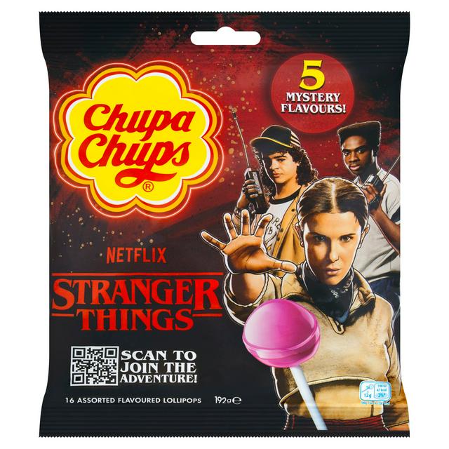 Chupa Chups 16 x Netflix Stranger Things Assorted Flavoured Lollipops 192g - gallery image 1