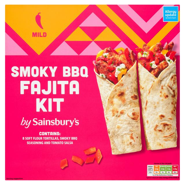 Sainsburys Smoky BBQ Fajita Kit 500g