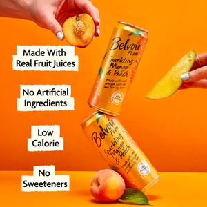 Belvoir Farm Sparkling Mango & Peach 330ml - gallery image 2