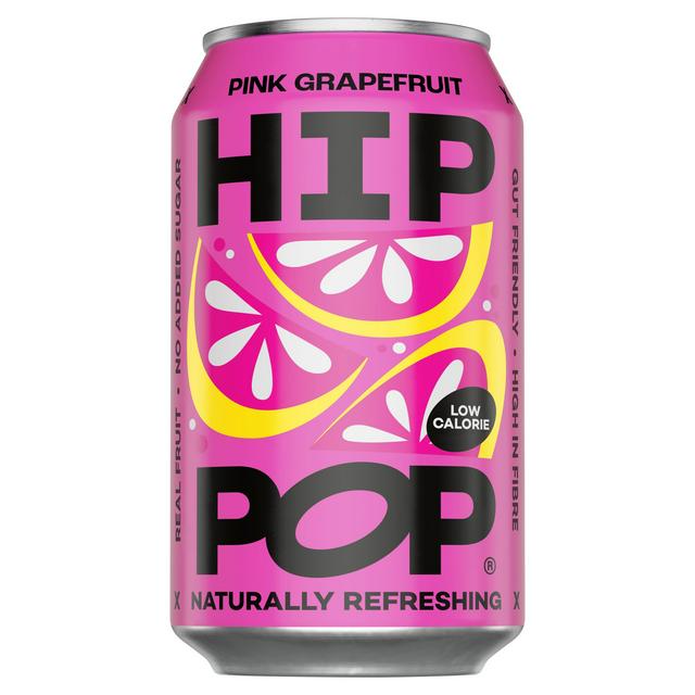 Hip Pop 330ml Pink Grapefruit Soda Can - gallery image 1