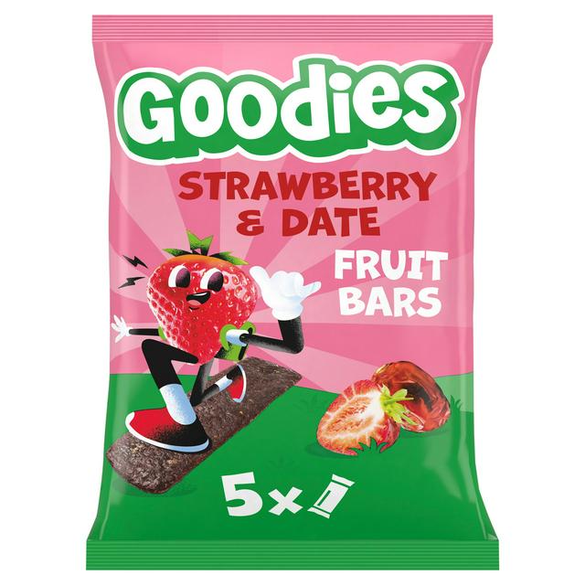 Goodies 5 x 20g Strawberry & Date Multipack Kids Snack Fruit Bars - gallery image 1