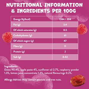 Goodies 5 x 20g Raspberry & Date Multipack Kids Snack Fruit Bars - gallery image 4