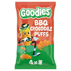 Goodies 4 x 12g BBQ Multipack Kids Snack Crocodile Puffs