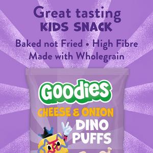 Goodies 4 x 12g Cheese & Onion Multipack Kids Snack Dino Puffs - gallery image 2
