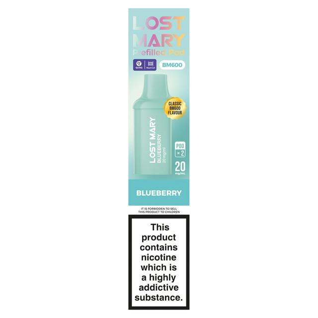 Lost Mary 2 BM600 Blueberry Prefilled Pod 20mg/ml - gallery image 1