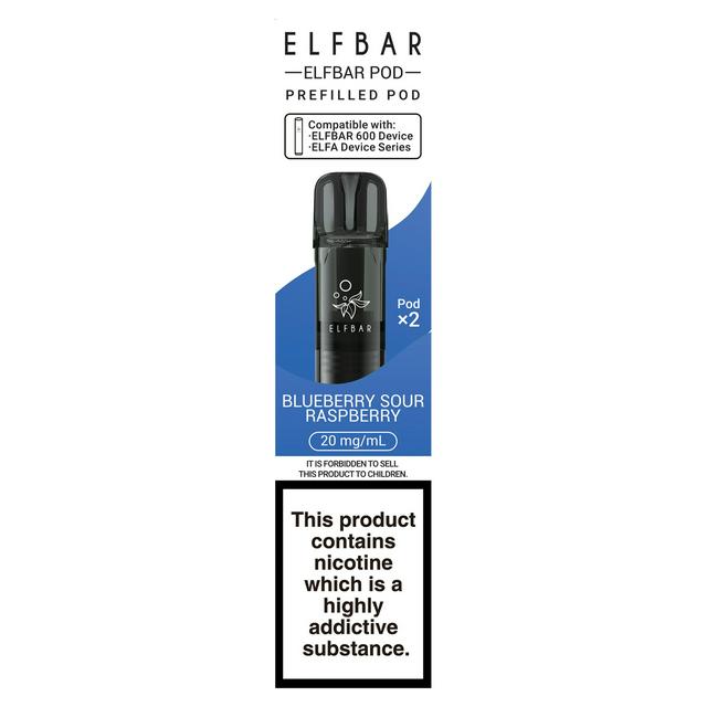 Elfbar Blueberry Sour Raspberry Prefilled Pod 20mg/ml - gallery image 1