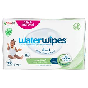 WaterWipes Sensitive+ Baby & Toddler Wipes x180