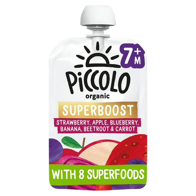 Piccolo Superboost Strawberry, Apple & Blueberry 7+ Months 100g - gallery image 1