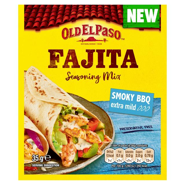 Old El Paso Extra Mild Smoky BBQ Fajita Seasoning Mix 35g - gallery image 1