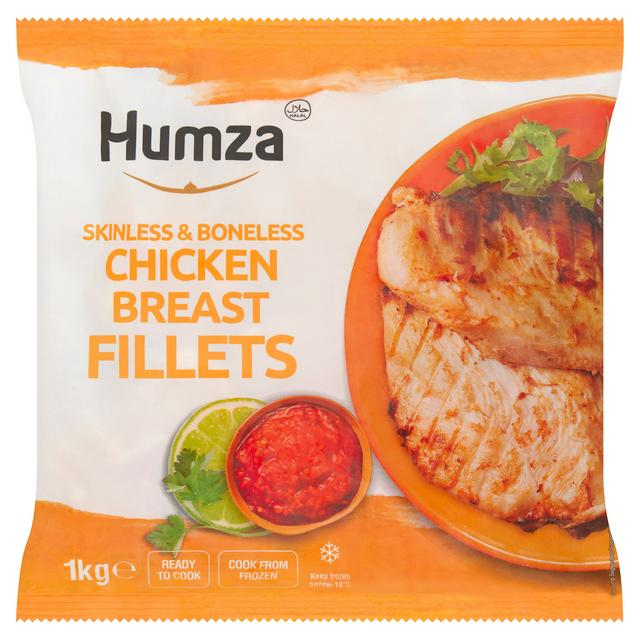 Humza Quick Frozen Chicken Breast Fillets 1kg - gallery image 1