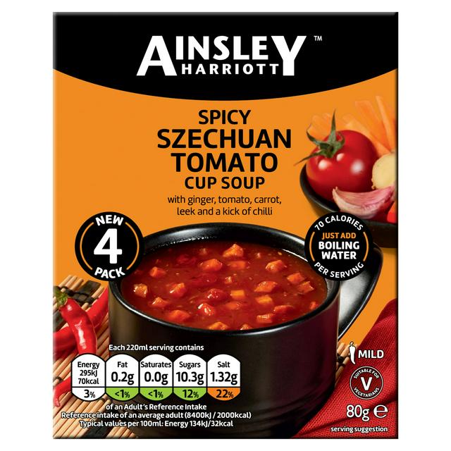 Ainsley Harriott Spicy Szechuan Tomato Cup Soup 4 Sachets 80g