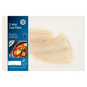 New England Seafood Wild Cod Fillets x2 220g
