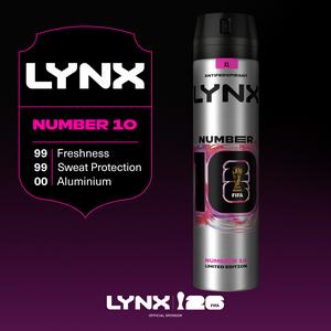 Lynx 250ml FIFA Number 10 Antiperspirant Aerosol Deodorant Spray, Limited Edition - gallery image 4
