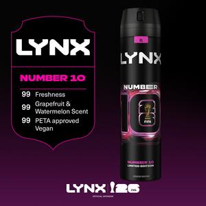 Lynx 250ml FIFA Number 10 Aerosol Body Spray, Limited Edition - gallery image 4