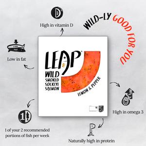 LEAP Wild Sockeye Smoked Salmon Lemon & Pepper 100g - gallery image 2