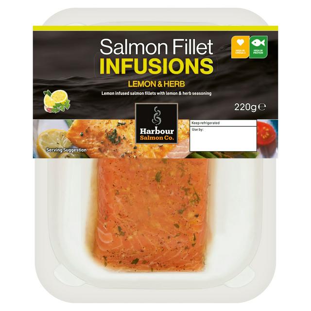 Harbour Salmon Co Harbour Salmon Co. Salmon Fillet Infusions Lemon & Herb 220g