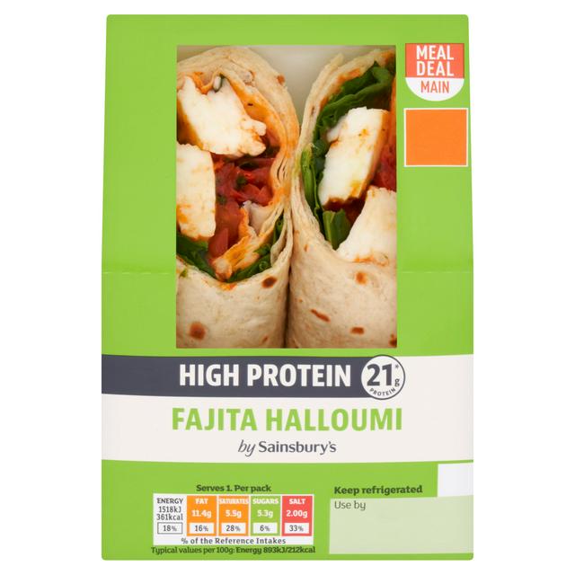Sainsburys Sainsbury's High Protein Fajita Halloumi Wrap
