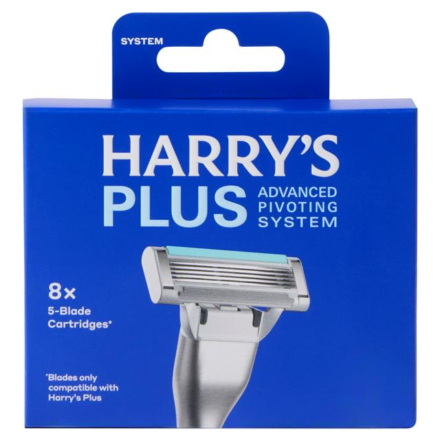 Harrys Plus 8 x Mens Razor Blades Advanced Pivoting System Pack