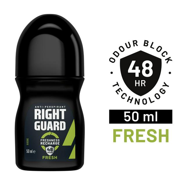 Right Guard 50ml Men 48h Fresh Antiperspirant Deodorant Roll On