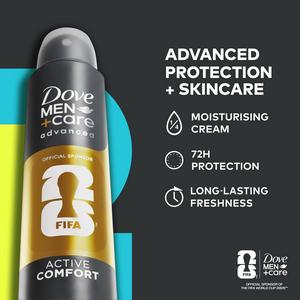 Dove Men+Care 200ml Advanced Active Comfort Antiperspirant Aerosol Deodorant Spray, FIFA Limited Collection - gallery image 2