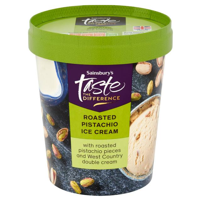 Sainsbury's 480ml Roasted Pistachio Ice Cream, Taste the Difference - gallery image 1