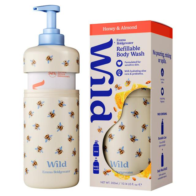 Wild 300ml Honey & Almond Emma Bridgewater Refillable Body Wash - gallery image 1