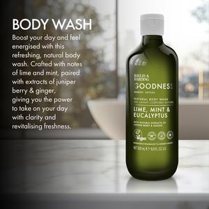 Baylis & Harding 500ml Goodness Awaken Lime, Mint & Eucalyptus Body Wash - gallery image 2