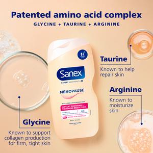 Sanex 450ml Expert Skin Health+ Menopause Shower Gel Body Wash - gallery image 4