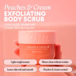 Monday Haircare 510g Peaches & Cream Exfoliating Body Scrub - gallery image 3