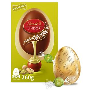 Milk Chocolate Egg with LINDOR Pistachio Truffles 260g