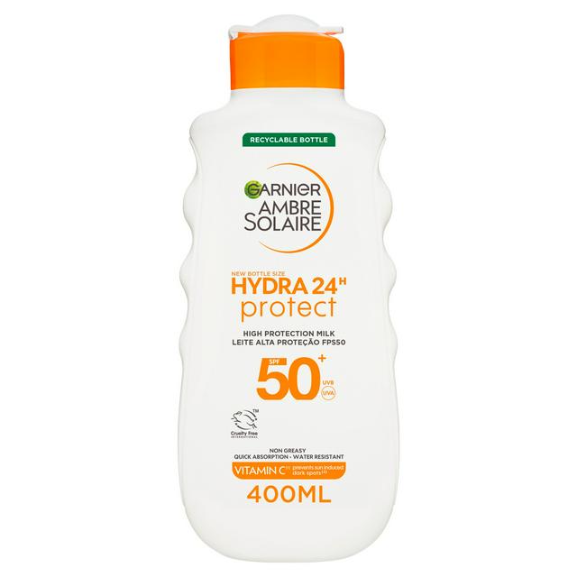 Garnier Ambre Solaire Hydra 24H Protect SPF50+ Sun Cream Lotion 400ml