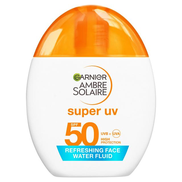 Garnier Ambre Solaire 40ml Super UV SPF 50 Transparent Face Water Fluid Sun Cream - gallery image 1