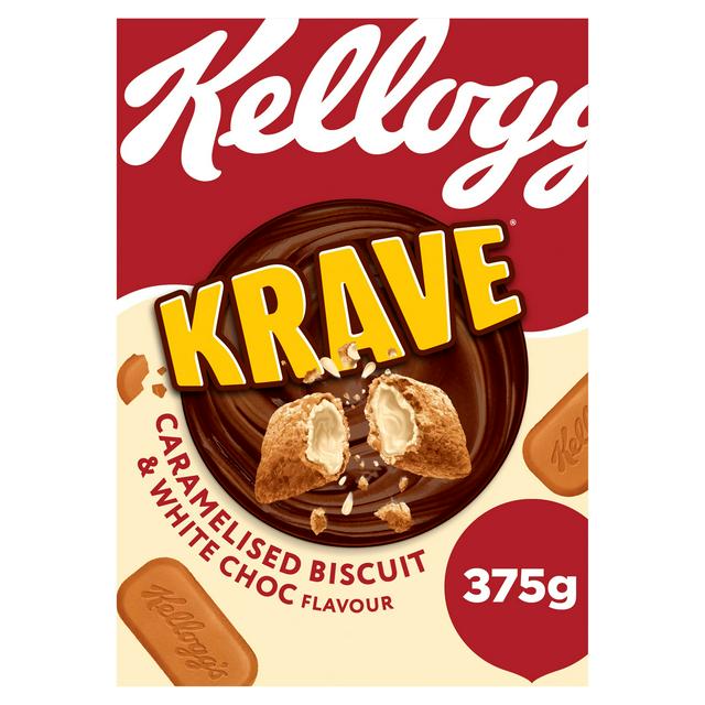 Kellogg's 375g Krave Caramelised Biscuit Flavour Breakfast Cereal - gallery image 1