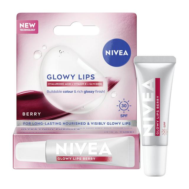 Nivea 10ml Glowy Berry SPF 30 Lip Balm - gallery image 1