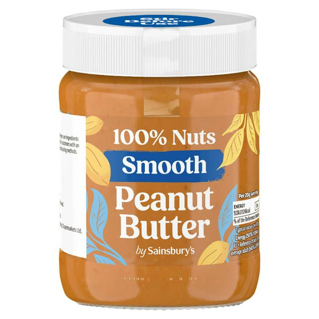 Sainsbury's 340g 100% Smooth Peanut Butter - gallery image 1