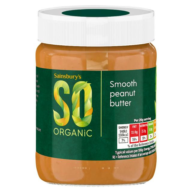Sainsbury's 340g Smooth Organic Peanut Butter - gallery image 1