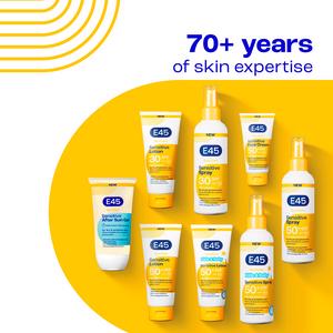 E45 180ml Sun Care SPF 50+ UVB + UVA Sensitive Lotion - gallery image 3